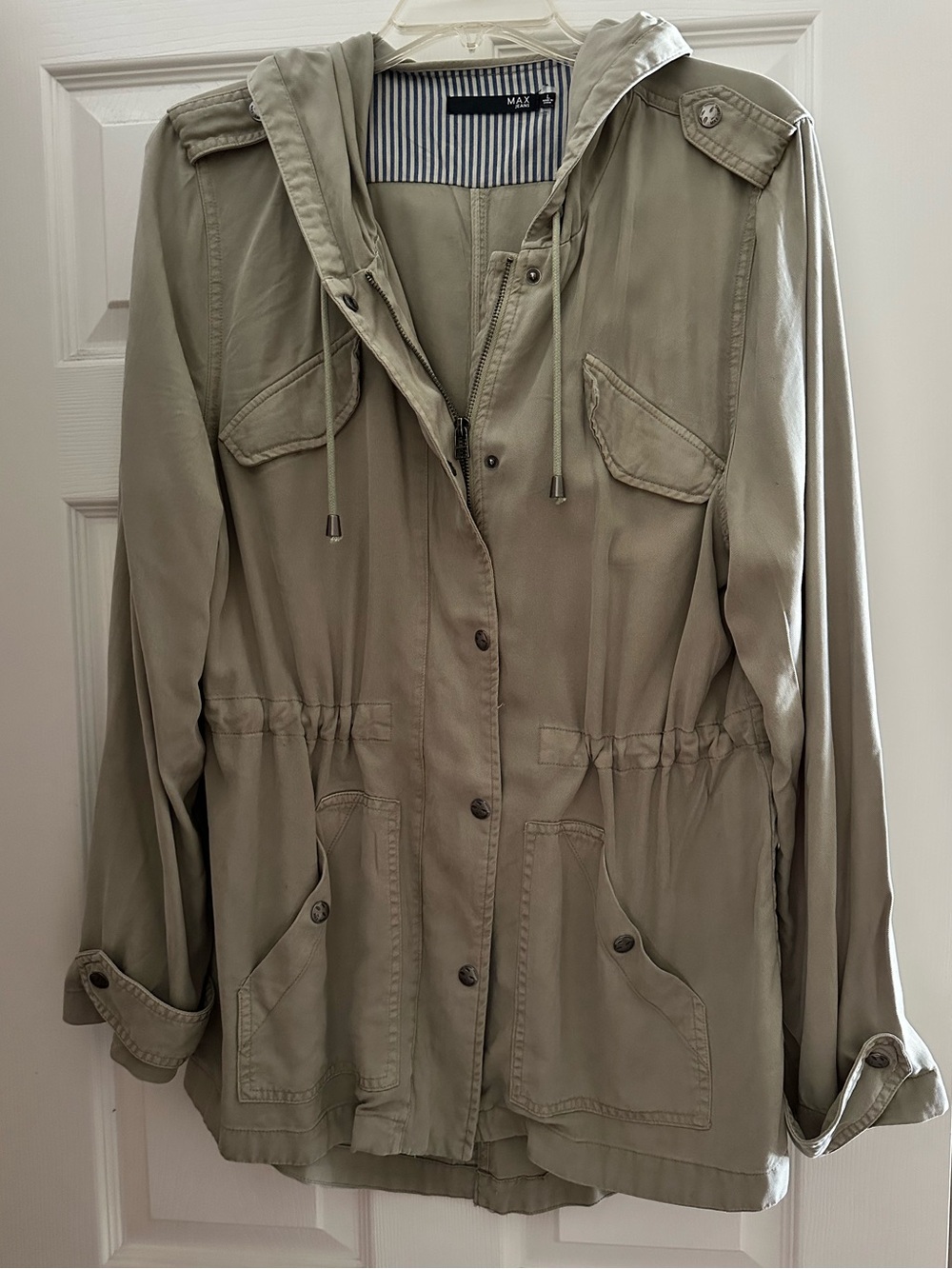 Women’s Olive Green Hooded Anorak Jacket